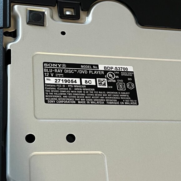 Sony BDP-S3700 Blu-ray DVD Player - Tested, Works Great - Picture 2 of 3